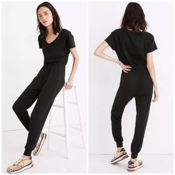 Madewell MWL Breeze Black Drawstring Jumpsuit‎ Size Small - Picture 1 of 7